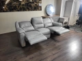 Италиански сив диван тройка Avola с електрически релакс механизъм, снимка 10