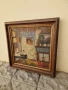 Стара много добра антикварна белгийска картина масло върху платно , снимка 7