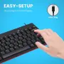 Нова Жична мини клавиатура Perixx PERIBOARD-422 с USB-C и конектор USB Type-C, снимка 4