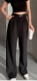 Дамски черен широк панталон , снимка 3