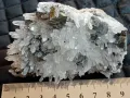 №169, Кварц, Кварцова друза с халкопирит, Планински кристал, Кристали,Минерали,Родопи,, снимка 2