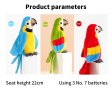 Цветен разговорлив папагал Интерактивна записваща и музикална играчка, която маха с криле и учи деца, снимка 4