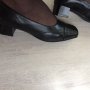 Ежедневни черни,кожени обувки №38., снимка 1