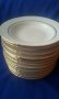 Порцеланови чинии на Изида, 8 бр за супа и 8 бр за основно, златни кантове, снимка 2