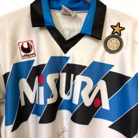 Inter Milan 1990/91 автентична футболна блуза с автографи S, снимка 3 - Футбол - 41876860