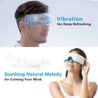 Breo iSee 3S електрически масажор за очи с музика за въздушно налягане вибрация термо компресия, снимка 6 - Козметика за лице - 44827839