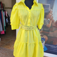 Жълта рокля, снимка 1 - Рокли - 44931755