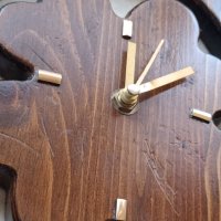 Дървен стенен часовник Подкова, снимка 4 - Стенни часовници - 41518077