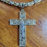 Златен Ланец с Кръст, снимка 6 - Колиета, медальони, синджири - 41679197