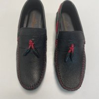 Мъжки мокасини от *естествена кожа* - Черни - 45, снимка 2 - Официални обувки - 41548752