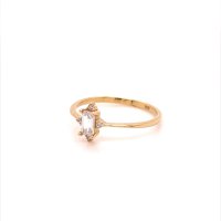 Златен дамски пръстен 1,35гр. размер:55 14кр. проба:585 модел:20039-2, снимка 3 - Пръстени - 42528495