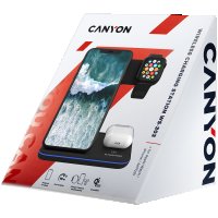 Canyon Безжично зарядно устройство IQ WS-303 15W 3в1 черно CNS-WCS303B, снимка 3 - Безжични зарядни - 41147235