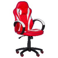Геймърски стол с футболни мотиви Carmen 6300 - червено-бял, снимка 4 - Столове - 39166299