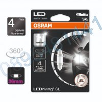 LED крушка OSRAM LEDriving SL C5W-36mm (6418DWP-01B/SV8.5-8/6000K), снимка 1 - Аксесоари и консумативи - 39008642