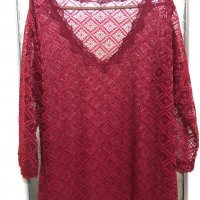 Дантелена блуза , снимка 1 - Блузи с дълъг ръкав и пуловери - 34266306