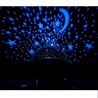 Нощна лампа, зездно небе, LED прожектор, 17x17x18 см, звезди, черен, снимка 2 - Детски нощни лампи - 36036542