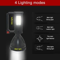 LED фенер със статив L-832 акумулаторен -USB- мощност - 10W, снимка 6 - Къмпинг осветление - 41411420