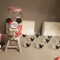 Мики Маус черни етикети самозалепващи лепенки за стена чаши парти декор и др , снимка 2 - Други - 41338721