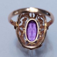 Златен руски пръстен с александрит, снимка 9 - Пръстени - 40201412