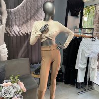 Hilsfashion къса блуза в три цвята, снимка 4 - Блузи с дълъг ръкав и пуловери - 42499471