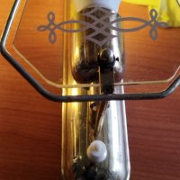 Стенни лампи - 2бр. аплици със златиста основа и стъкло, снимка 3 - Лампи за стена - 40424228