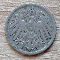 Германия 5 пфенига, 1907  "А" - Берлин д68, снимка 2 - Нумизматика и бонистика - 33797349