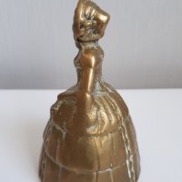 Стар бронзов звънец за прислуга -женска фигура, снимка 4 - Антикварни и старинни предмети - 34519787