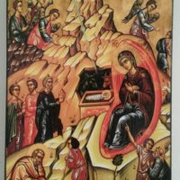 Икона Рождество Христово icona Rojdestvo Hristovo, снимка 4 - Икони - 12949870