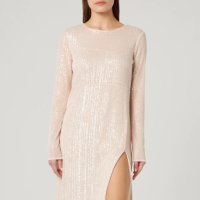 Нова PATRIZIA PEPE Long Dress with Pink Sequins Дълга Дамска Рокля It 42 (BG S размер), снимка 12 - Рокли - 42610703