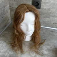 Дамско тупе 💯 естествена човешка коса лешник , снимка 13 - Аксесоари за коса - 41460894