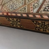 Стара дървена кутия за Шах и Табла , снимка 2 - Други ценни предмети - 40429481