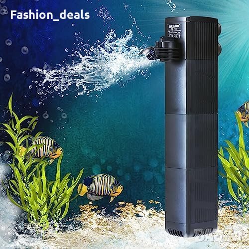 Нов Вътрешен филтър за аквариум с 3-степенна филтрация/10W, снимка 1