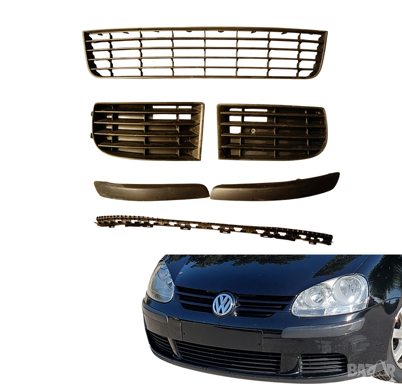 Оригинални решетки, части за броня Golf 5 / Голф 5, снимка 1