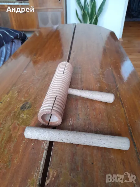 Стар дървен музикален инструмент, снимка 1