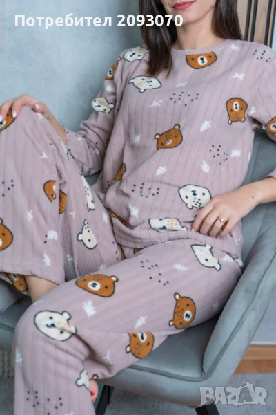 Дамска поларена пижама, снимка 1