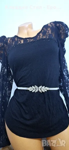 Елегантн сребрист еластичен колан, снимка 1