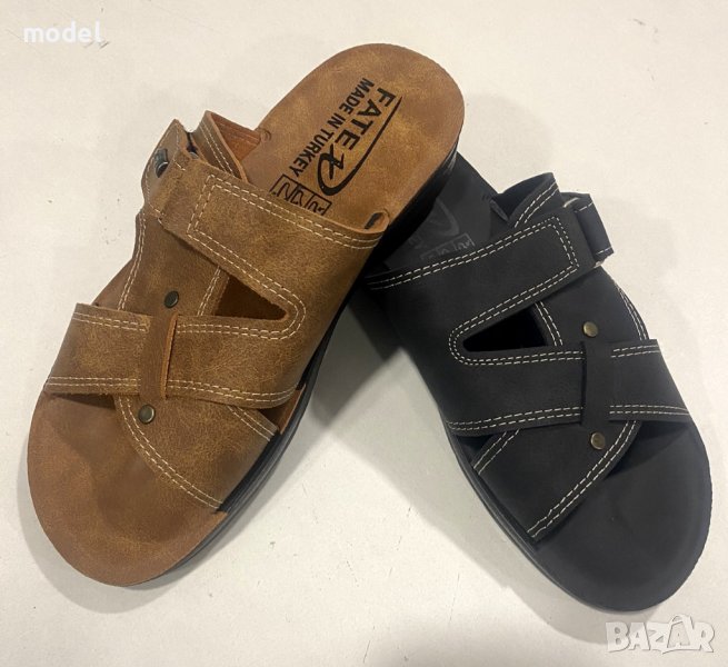 Мъжки чехли кожа Fatex, снимка 1