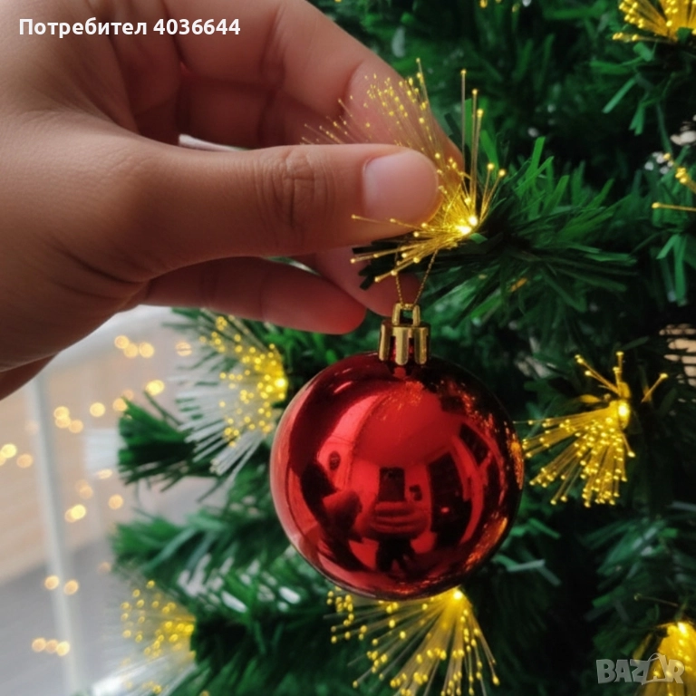 Коледна елха с вградени светлини - магията на Коледа - 150см, снимка 1