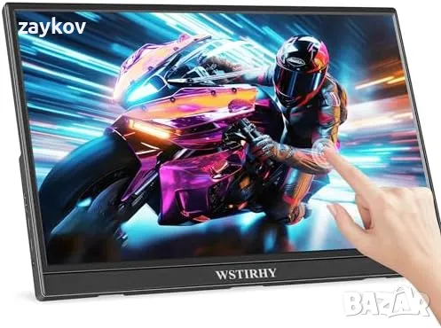 Wstirhy 15,6-инчов FHD 1080P IPS преносим сензорен екран Преносим сензорен екран с USB, снимка 1