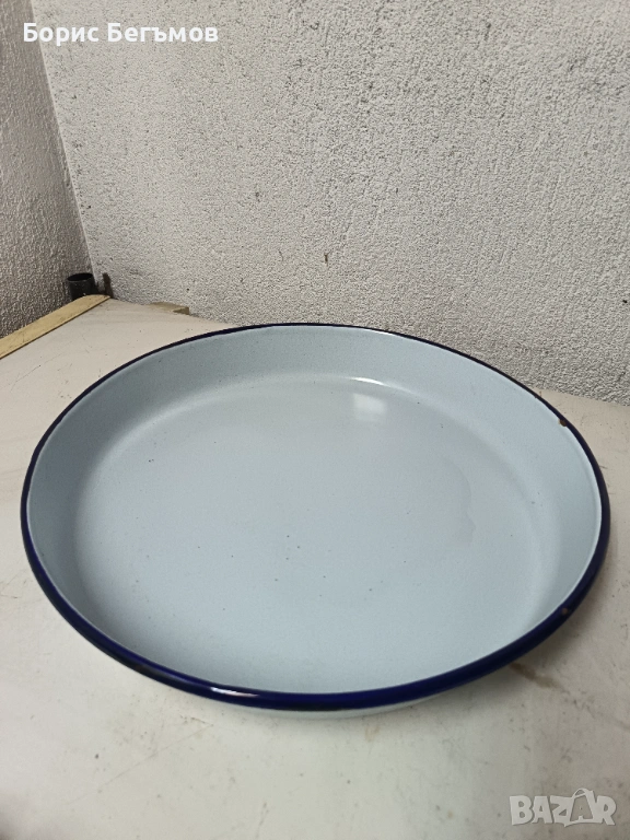 Соц Стара  Емайлирана Тава , снимка 1