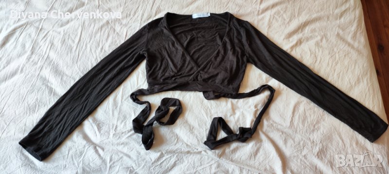 Болеро дамско лятно кафяв, ръкави с връзване на кръста, S÷M , снимка 1