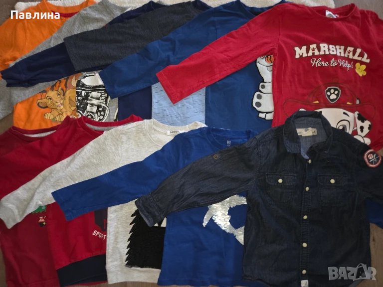 Лот от 11 Детски Блузки с Дълъг Ръкав за Момче - 4-5г, снимка 1