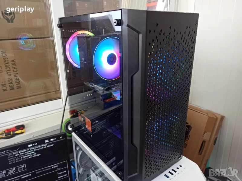 За ИГРИ Гейм компютър със 6/12-Ядрен Intel i5 / 12Gb Видеокарта / 32Gb RAM / SSD 1Tb / 650Watt, снимка 1