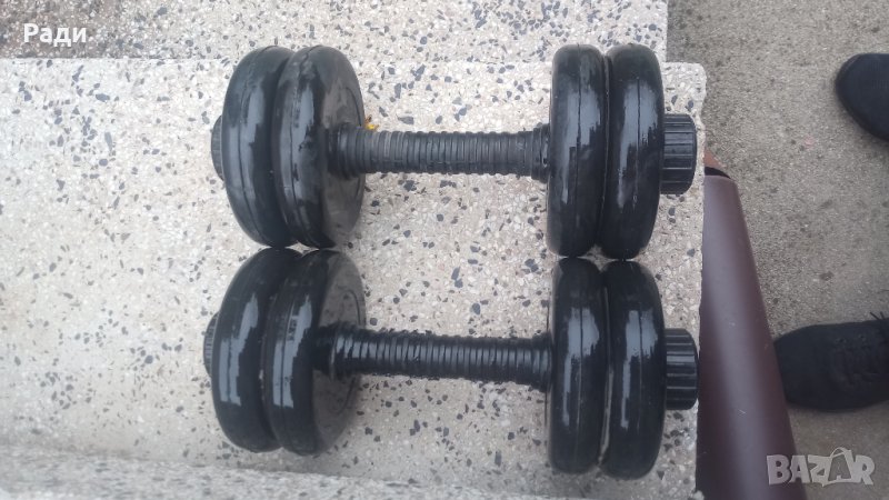 Два бр.разглобяеми дъмпели 9кг.всеки, снимка 1