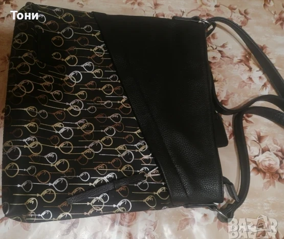 RIEKER Оригинал Нова Кожена Дамска Чанта с Принт, снимка 1