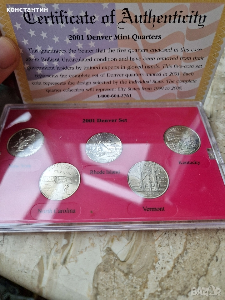 сет монети САЩ 2001г, снимка 1