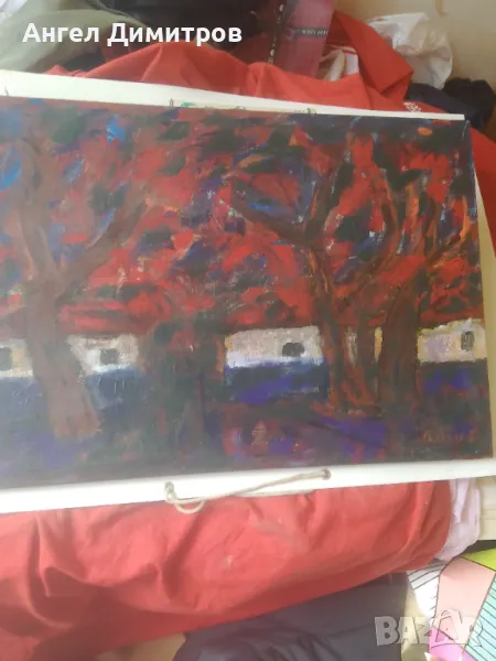 Васил Вълев маслена картина платно , снимка 1