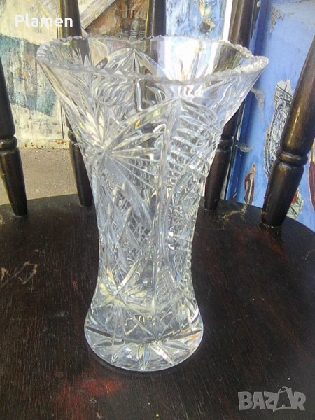 Стара кристална ваза на Сливен, снимка 1