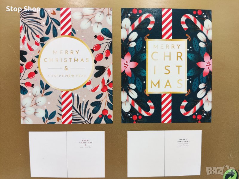 5 броя луксозни коледни картички с 5плика , снимка 1