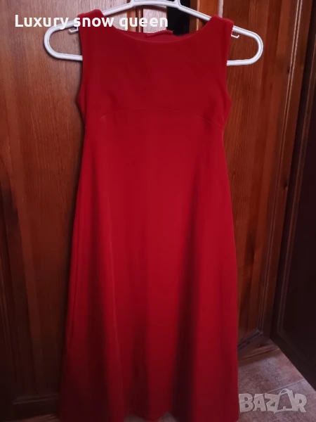 червена рокля кадифе 7г., снимка 1